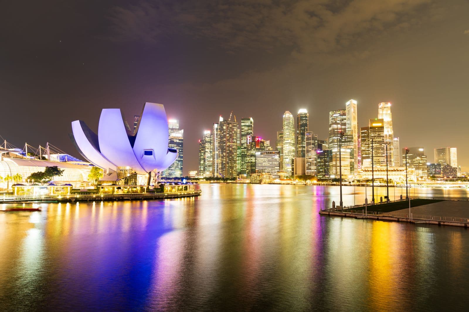 Singapore financial district skyline