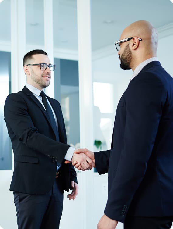 Professional team interacting in a modern office